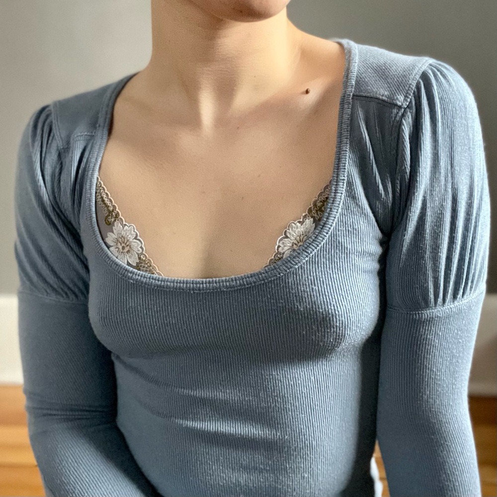 Free People Scoop Neck Rayon Top